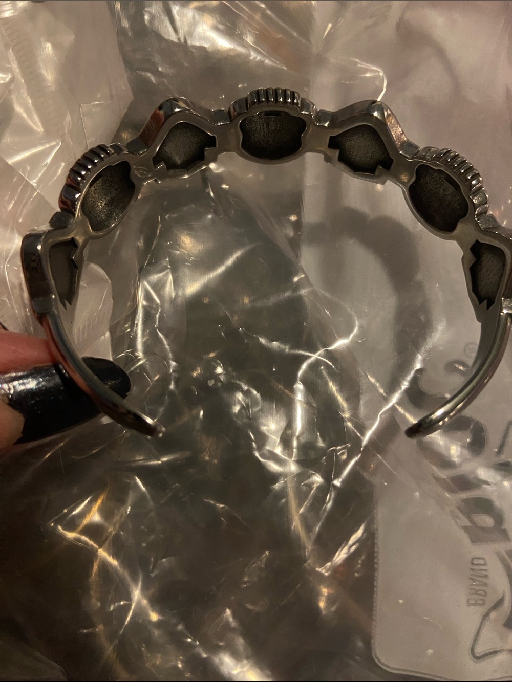 Harley-Davidson Silver and Black Skull Link Bracelet - Picture 5 of 6